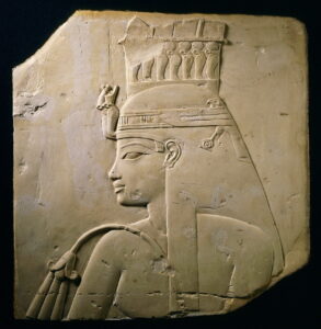 Bas relief depicting Queen Tiye (th dynasty) RMAH E.
