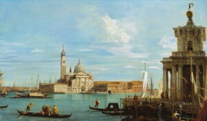 Canaletto (Venice Venice ) Venice, The Punta della Dogana and S. Giorgio Maggiore RCIN Royal Collection