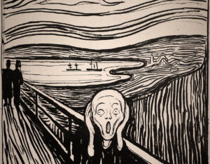 Edvard Munch, l'urlo, litografia, ,